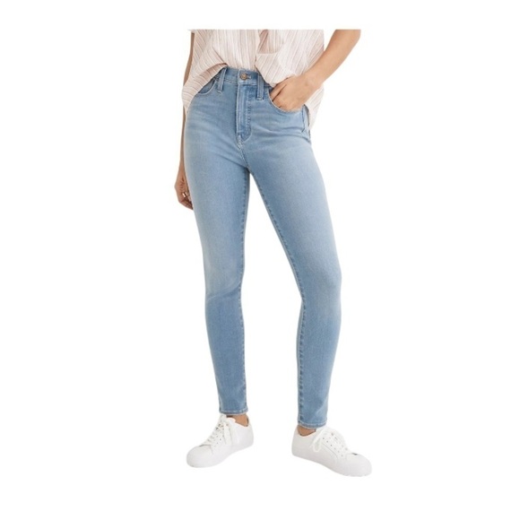 Madewell High-Rise Roadtripper Light Wash Supersoft Jeggings - Size 33 - Picture 1 of 13